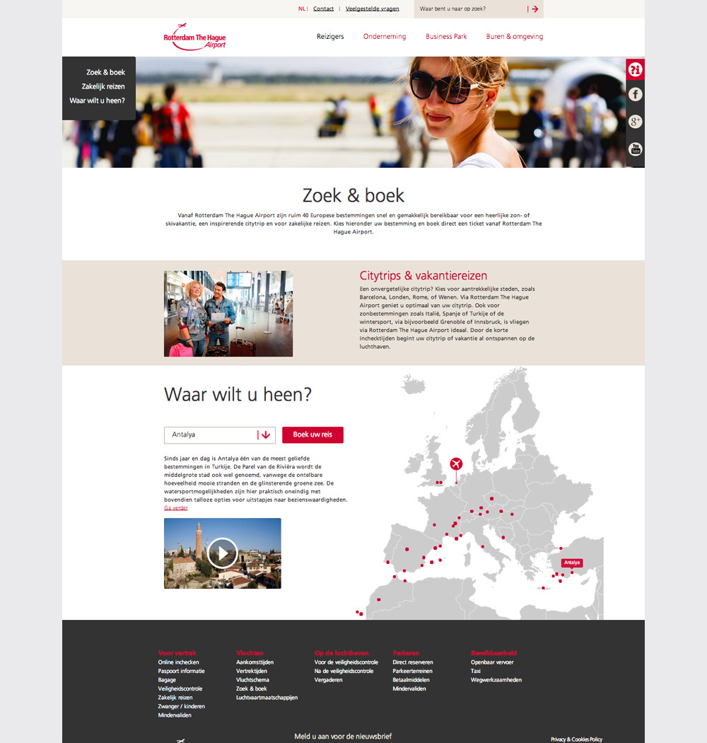 Design website rotterdam the hague airport