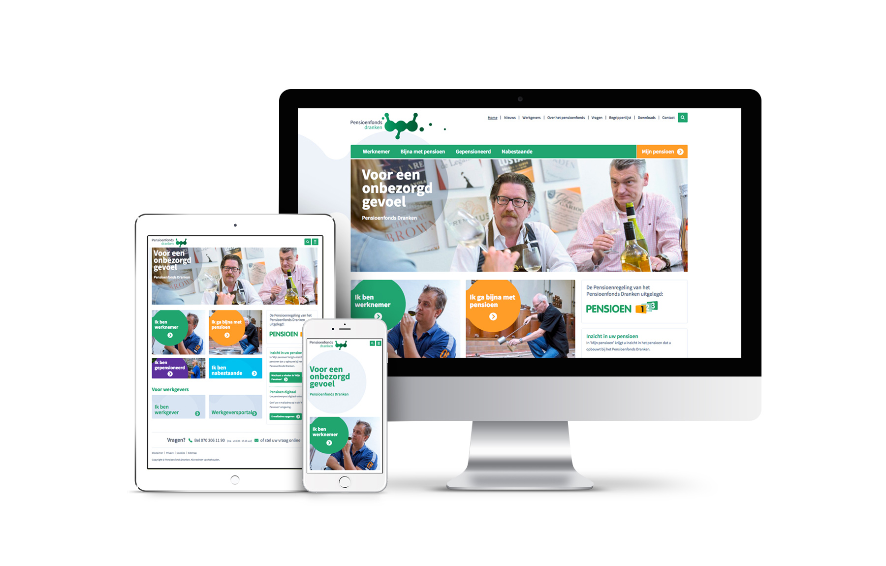 Design website pensioenfonds dranken