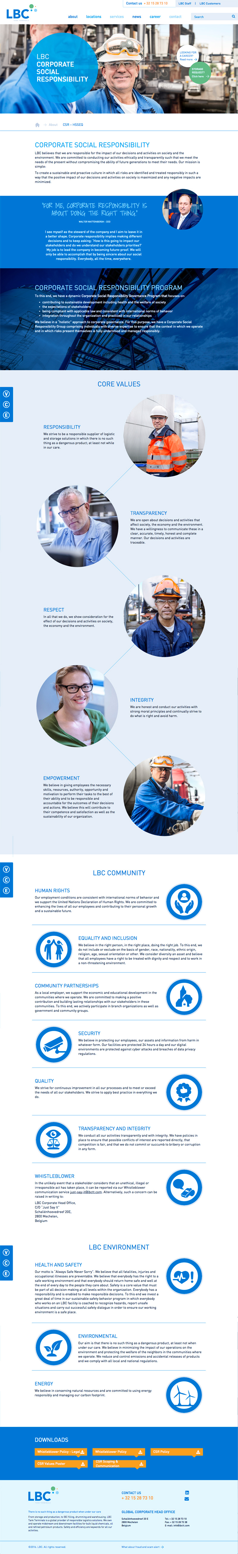 Website design LBC Tank terminals