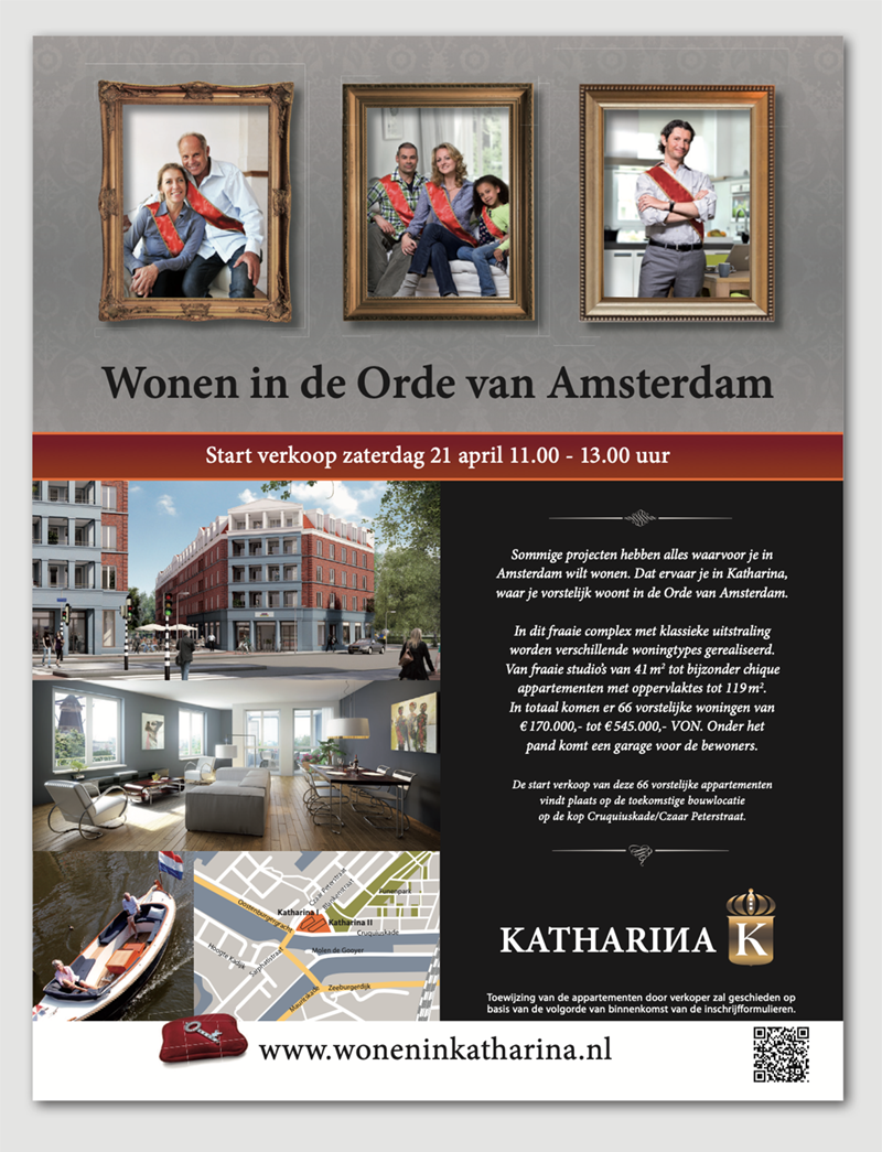 Grafische vormgeving advertentie vastgoed