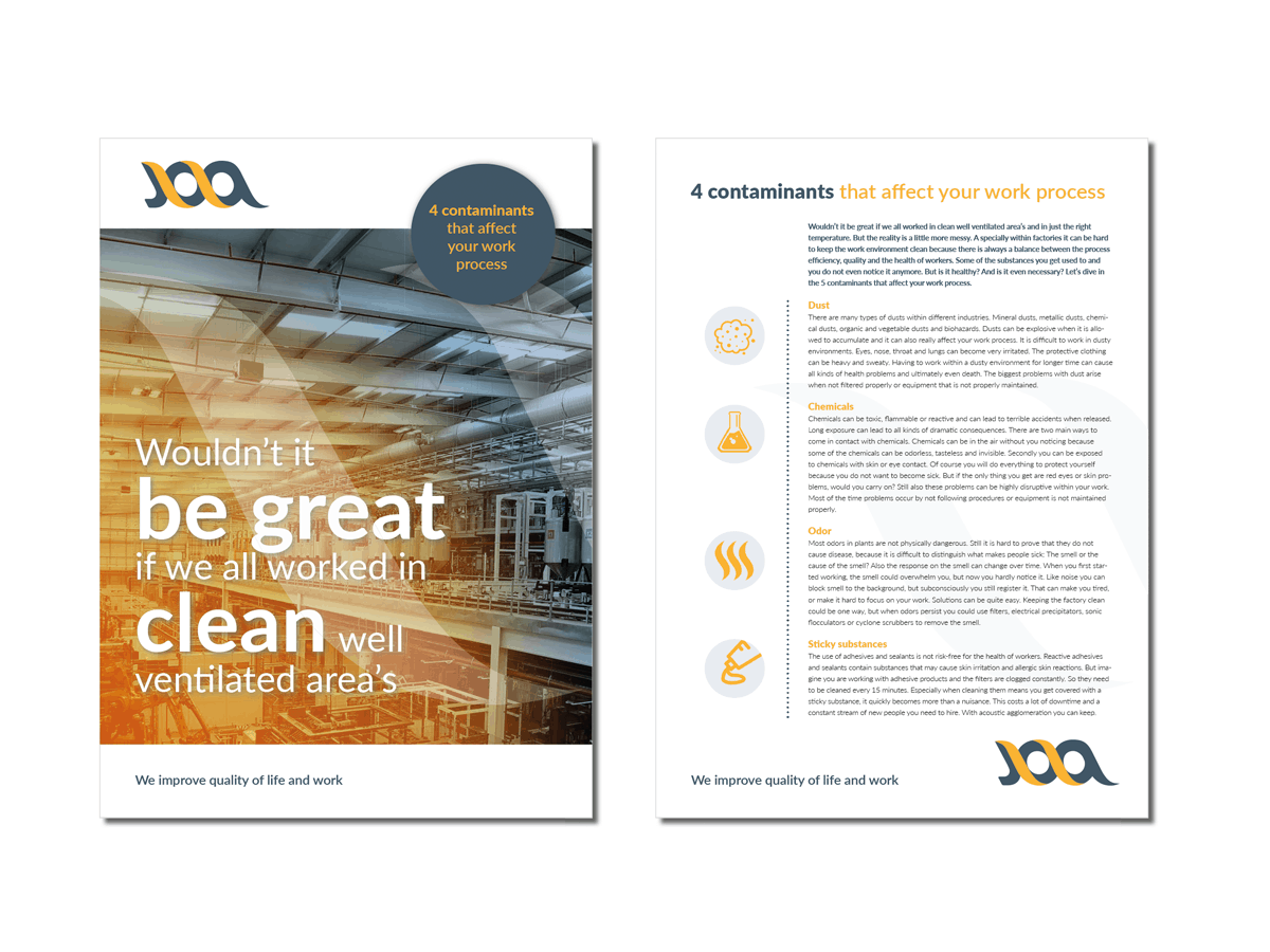 Grafische vormgeving leaflet JOA