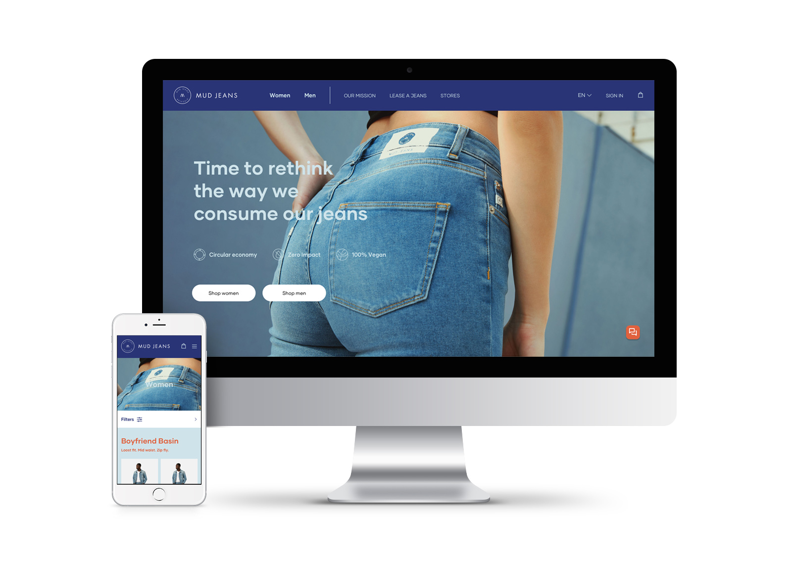 Design website MUD jeans